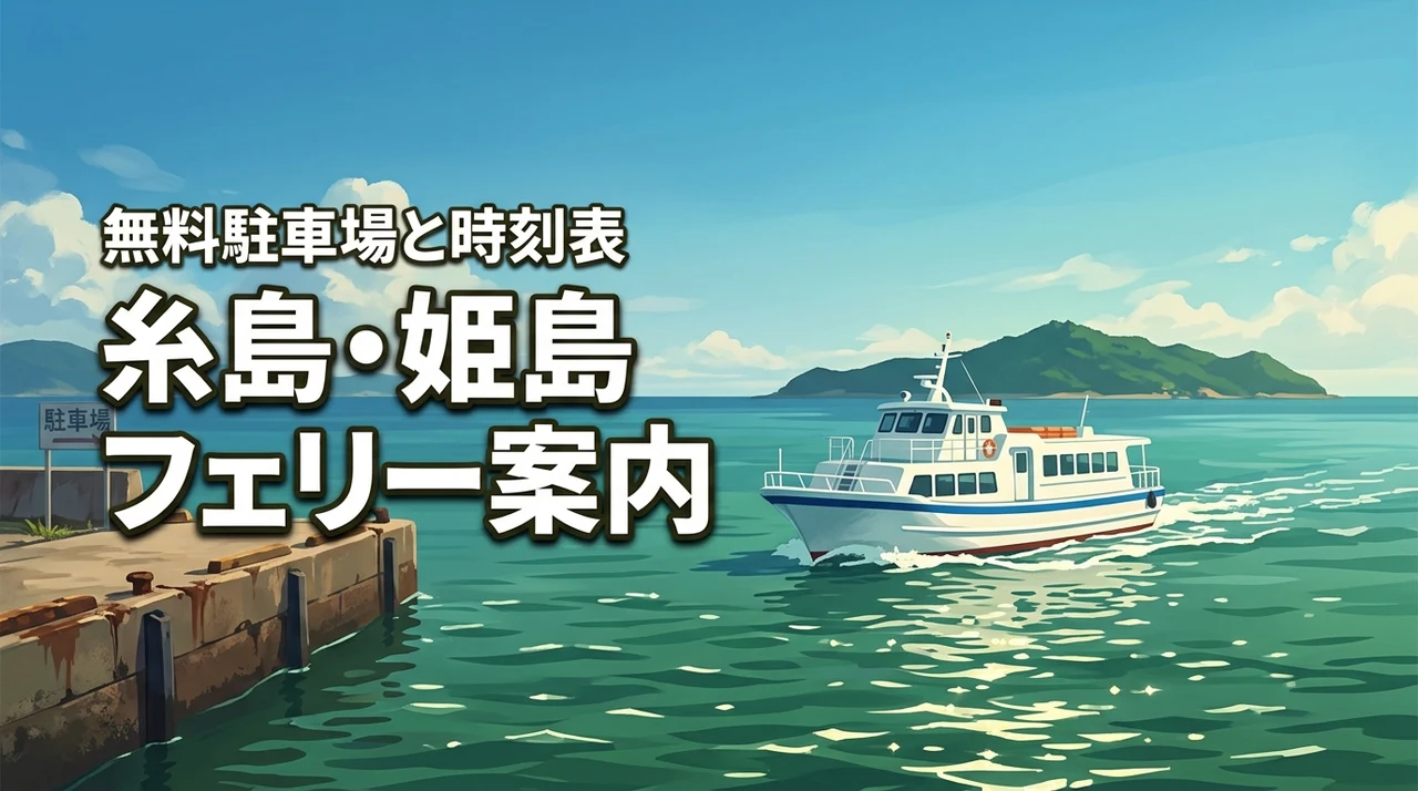 糸島の姫島へフェリーで行くなら？岐志漁港の無料駐車場や時刻表を事前にチェック